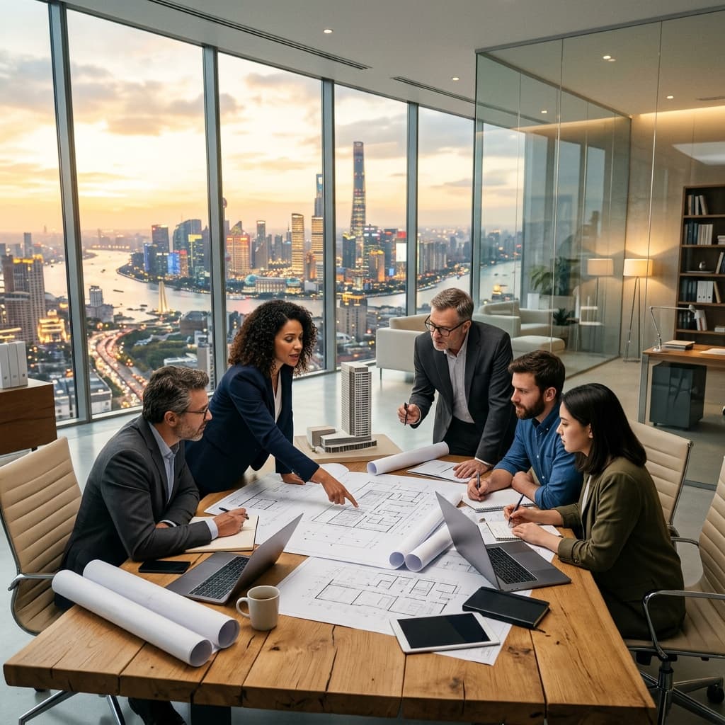 Architects in modern office
